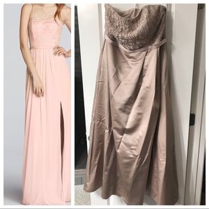 David’s Bridal Bridesmaids Dress Lace Strapless